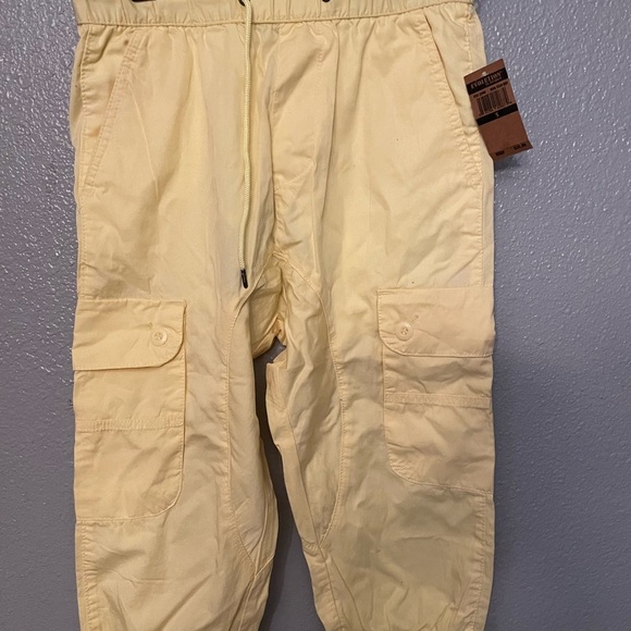 Revolution yellowCream Cargo Pants Utilitarian Style - Picture 1 of 4